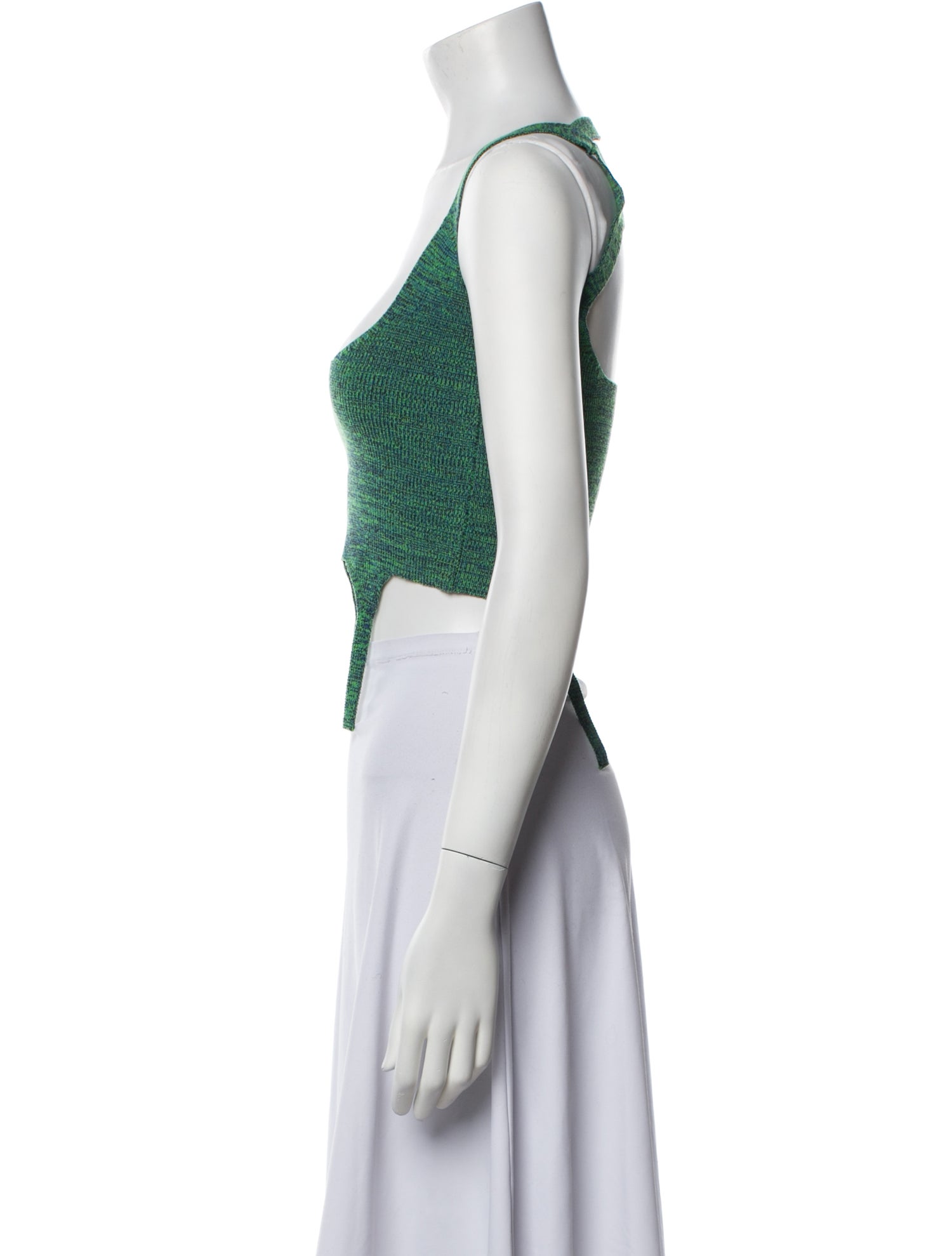 Isa Boulder Square Neckline Sleeveless Crop Top