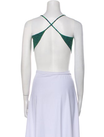 Isa Boulder Square Neckline Sleeveless Crop Top