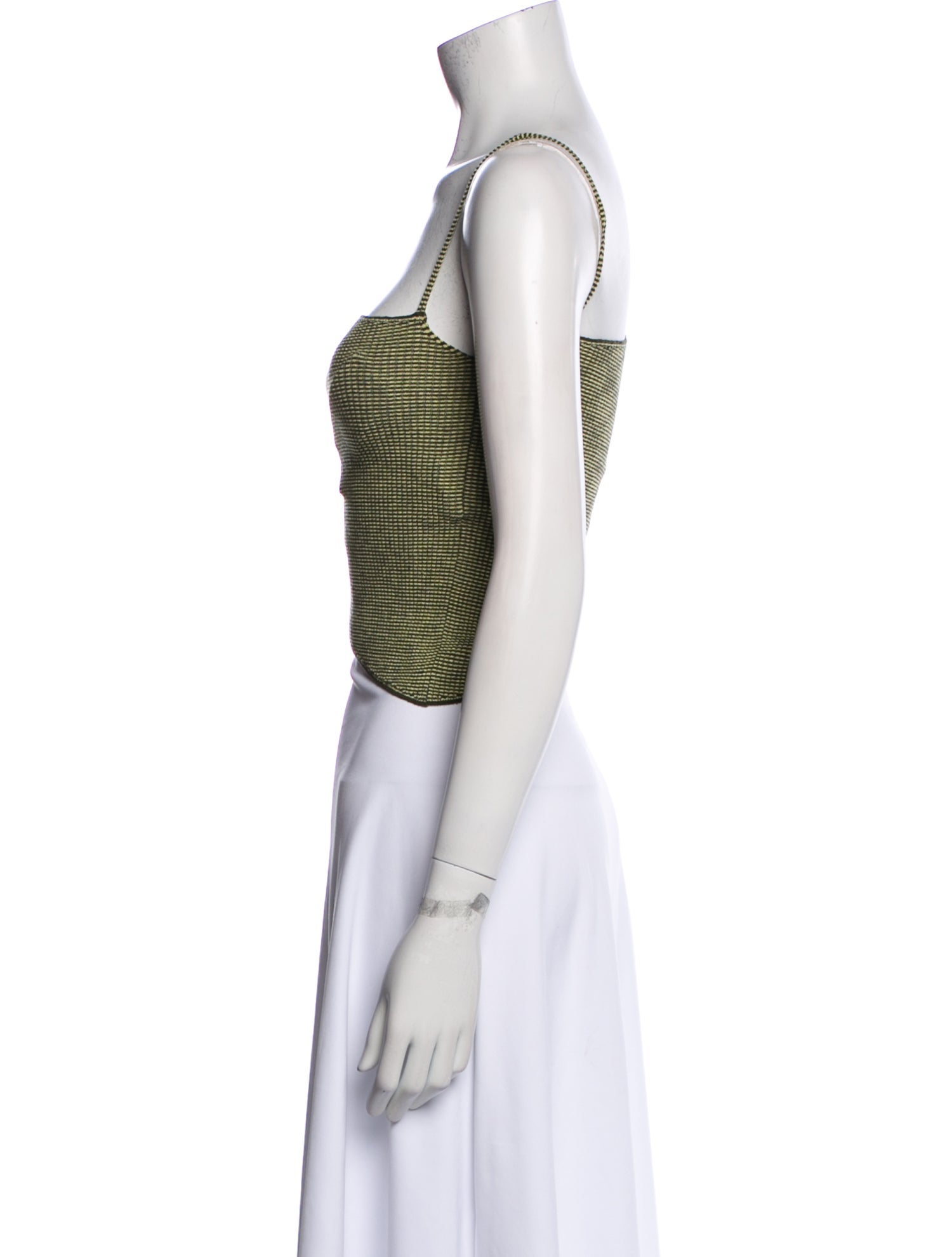 Isa Boulder Square Neckline Sleeveless Crop Top