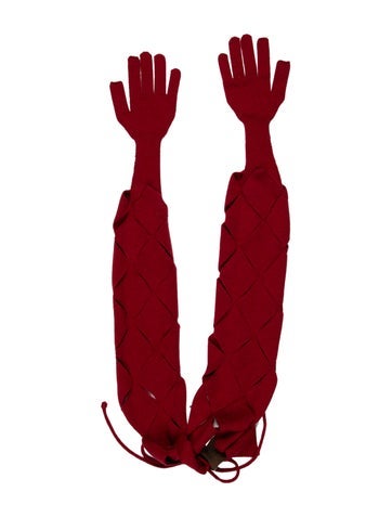 Pre-owned Isa Boulder Red Long Sleeved Gloves W/tags