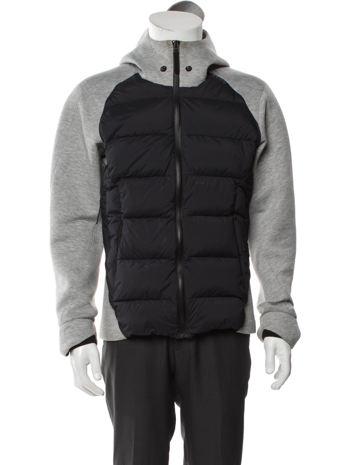 Isaora Colorblock Pattern Puffer Coat