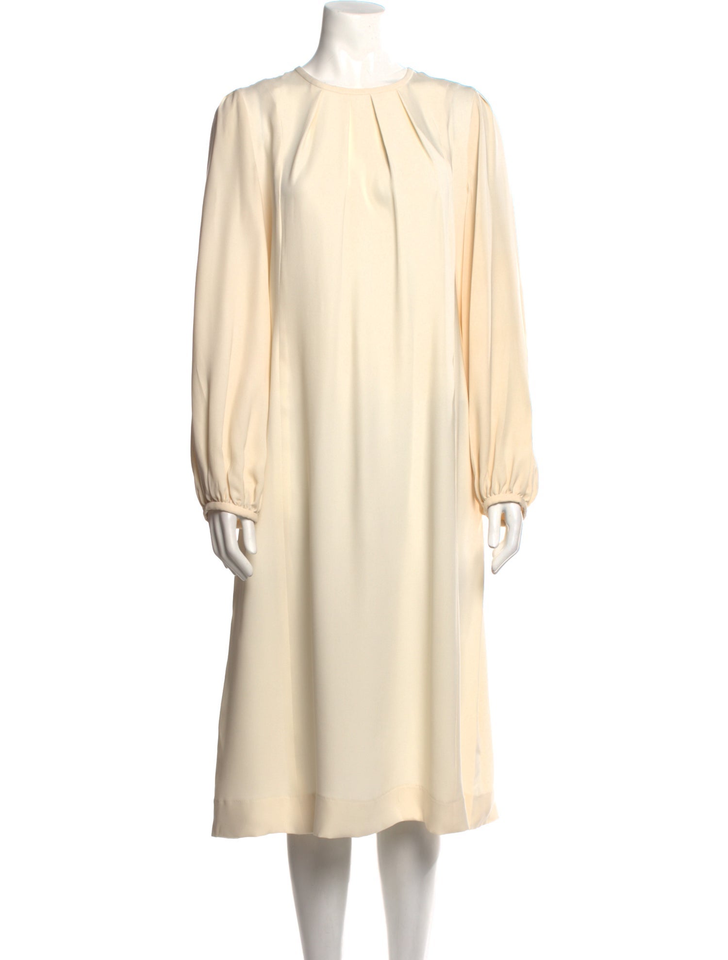 ISOUDE Crew Neck Midi Length Dress