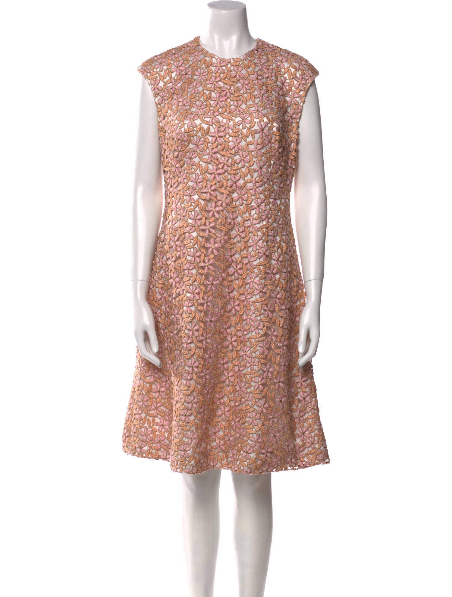 ISOUDE Crew Neck Knee-Length Dress