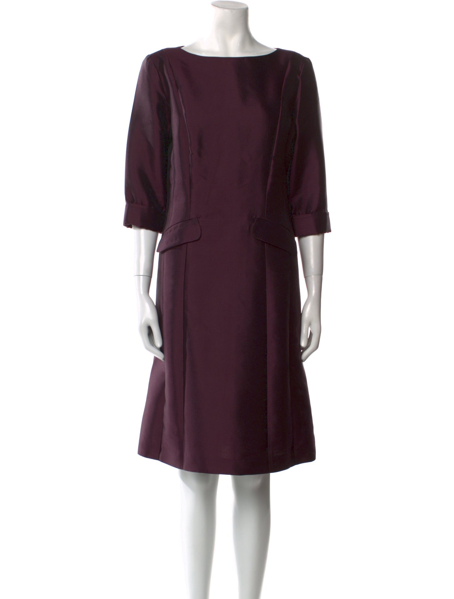 ISOUDE Bateau Neckline Knee-Length Dress