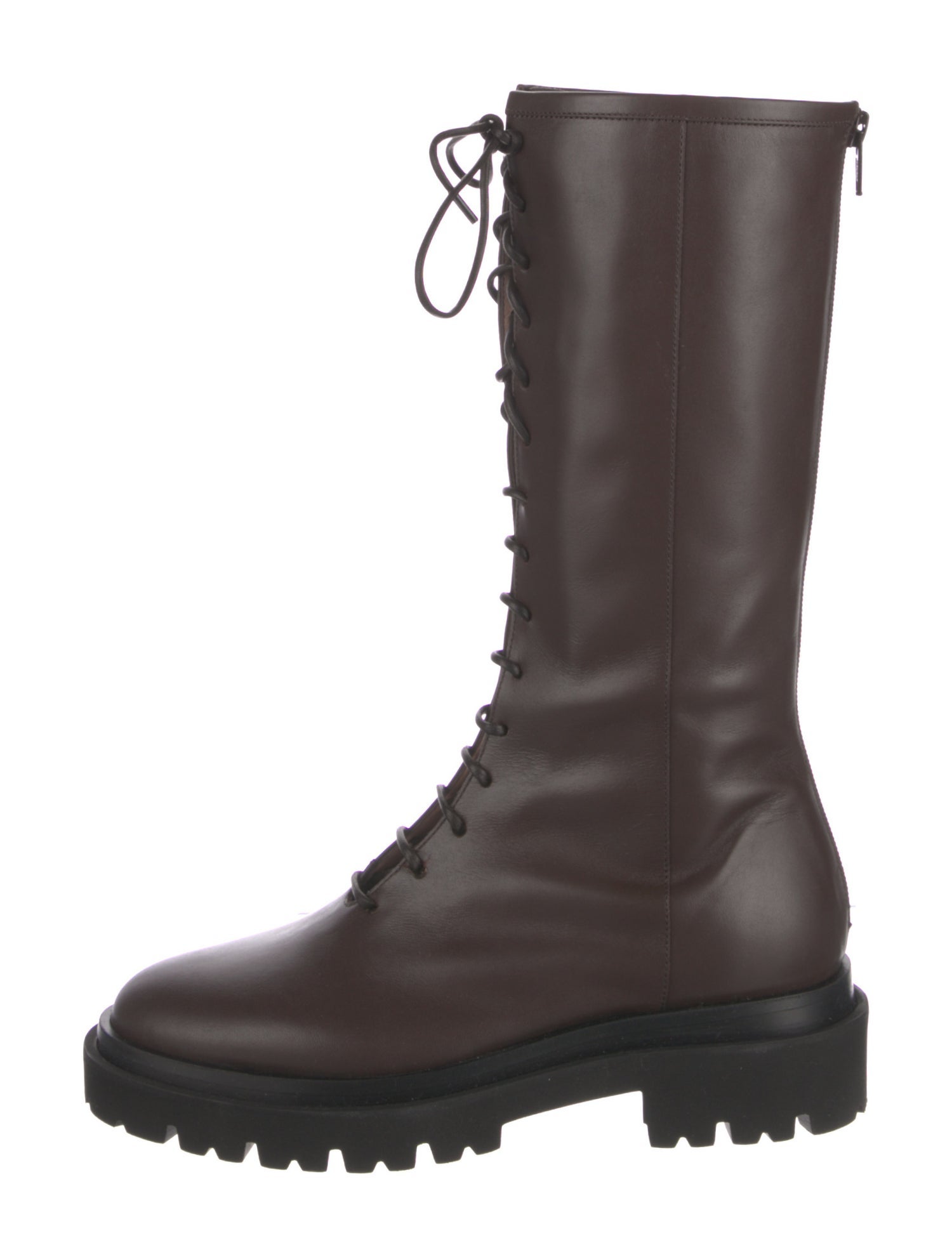 Ilio Smeraldo Leather Colorblock Pattern Combat Boots