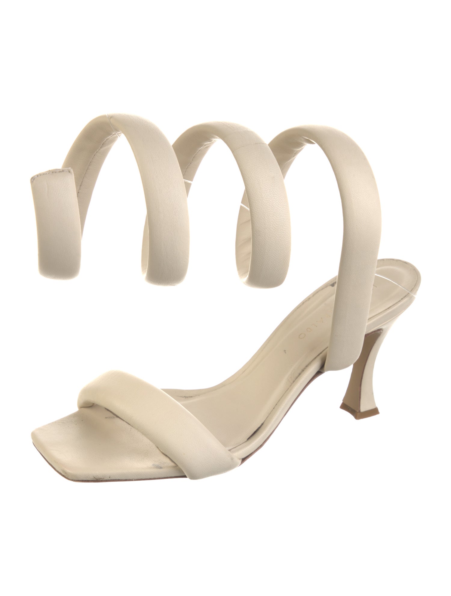 Ilio Smeraldo Leather Colorblock Pattern Slingback Sandals