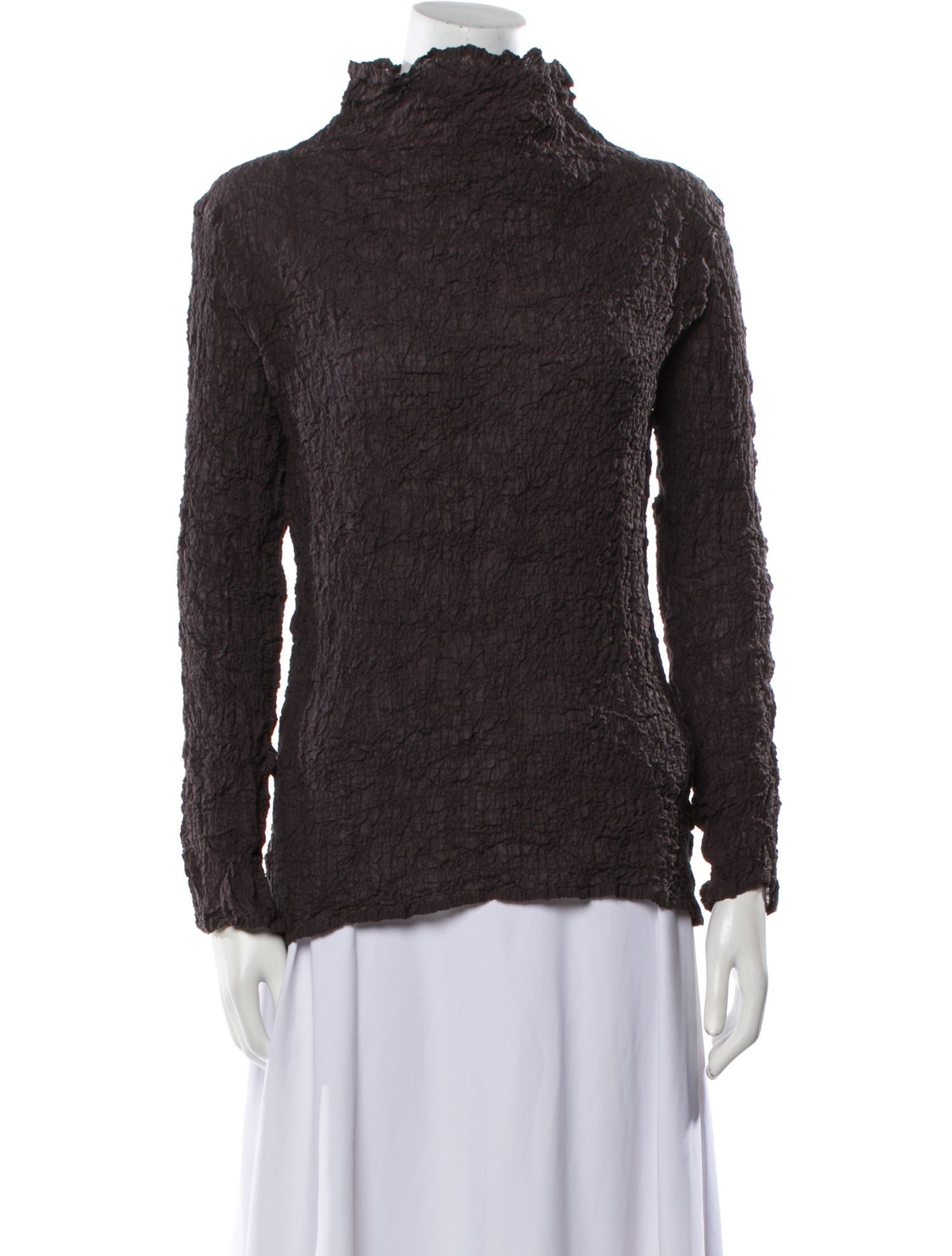 Issey Miyake Me Turtleneck Long Sleeve Sweatshirt