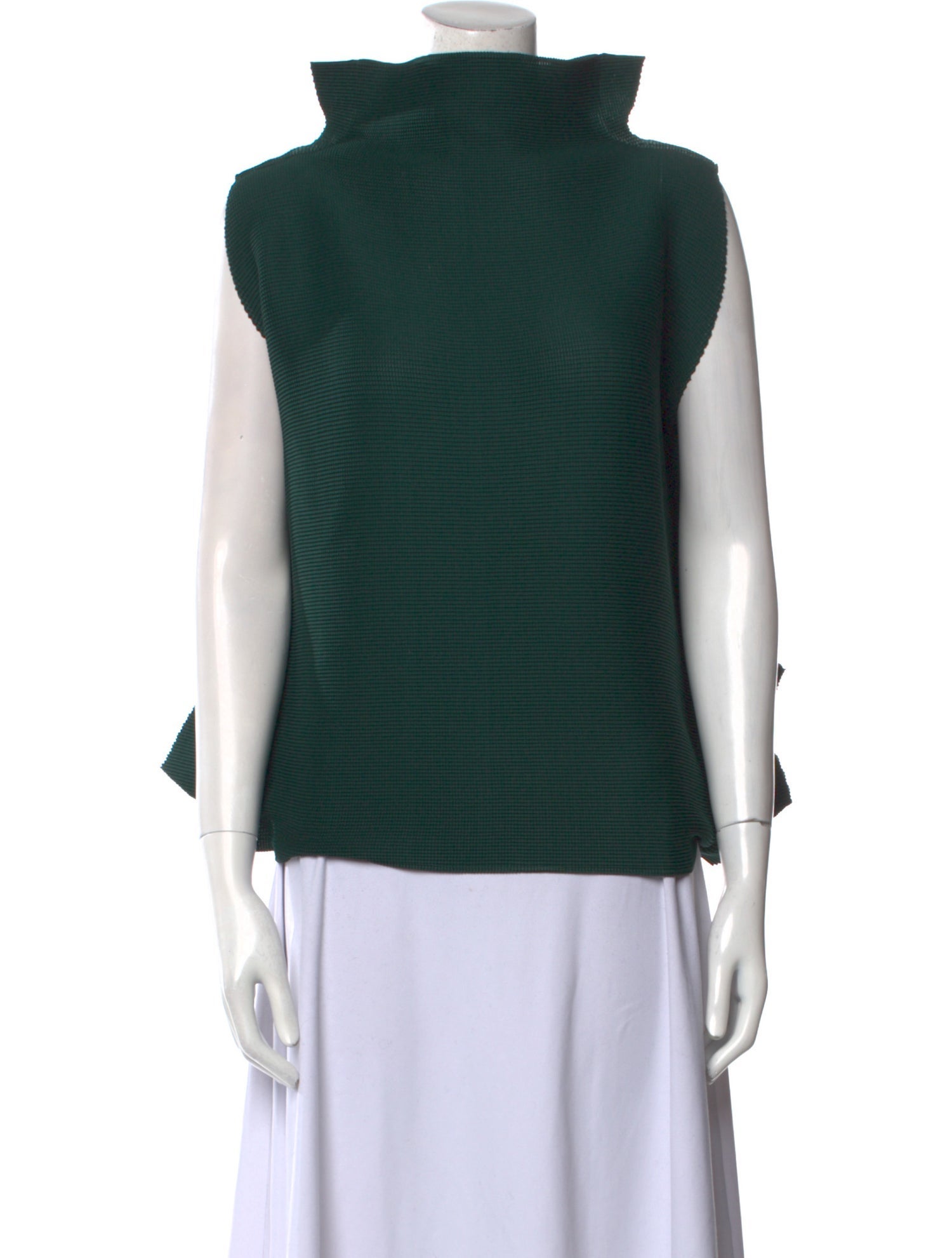 Issey Miyake Me Bateau Neckline Three-Quarter Sleeve Top