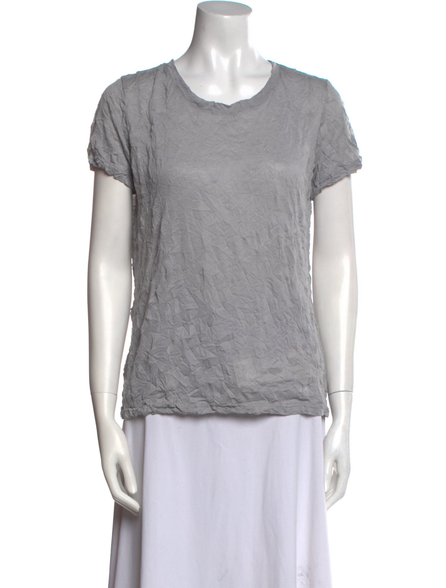 Issey Miyake Me Scoop Neck Short Sleeve T-Shirt