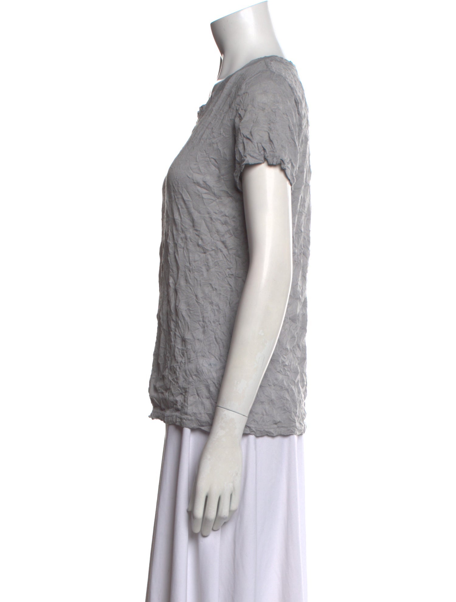 Issey Miyake Me Scoop Neck Short Sleeve T-Shirt