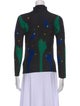 Issey Miyake Me Printed Turtleneck Top