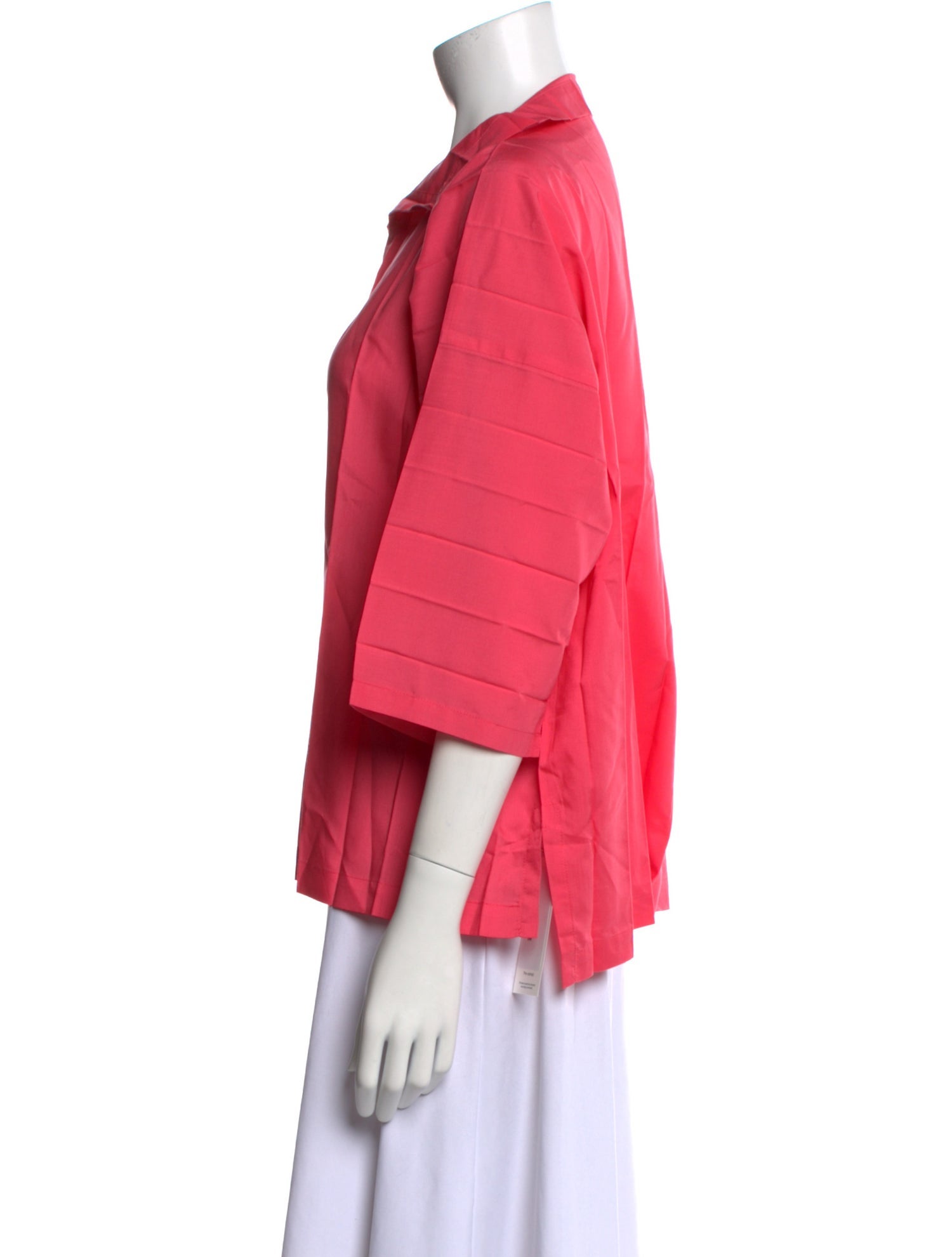 Issey Miyake Me Three-Quarter Sleeve Blouse