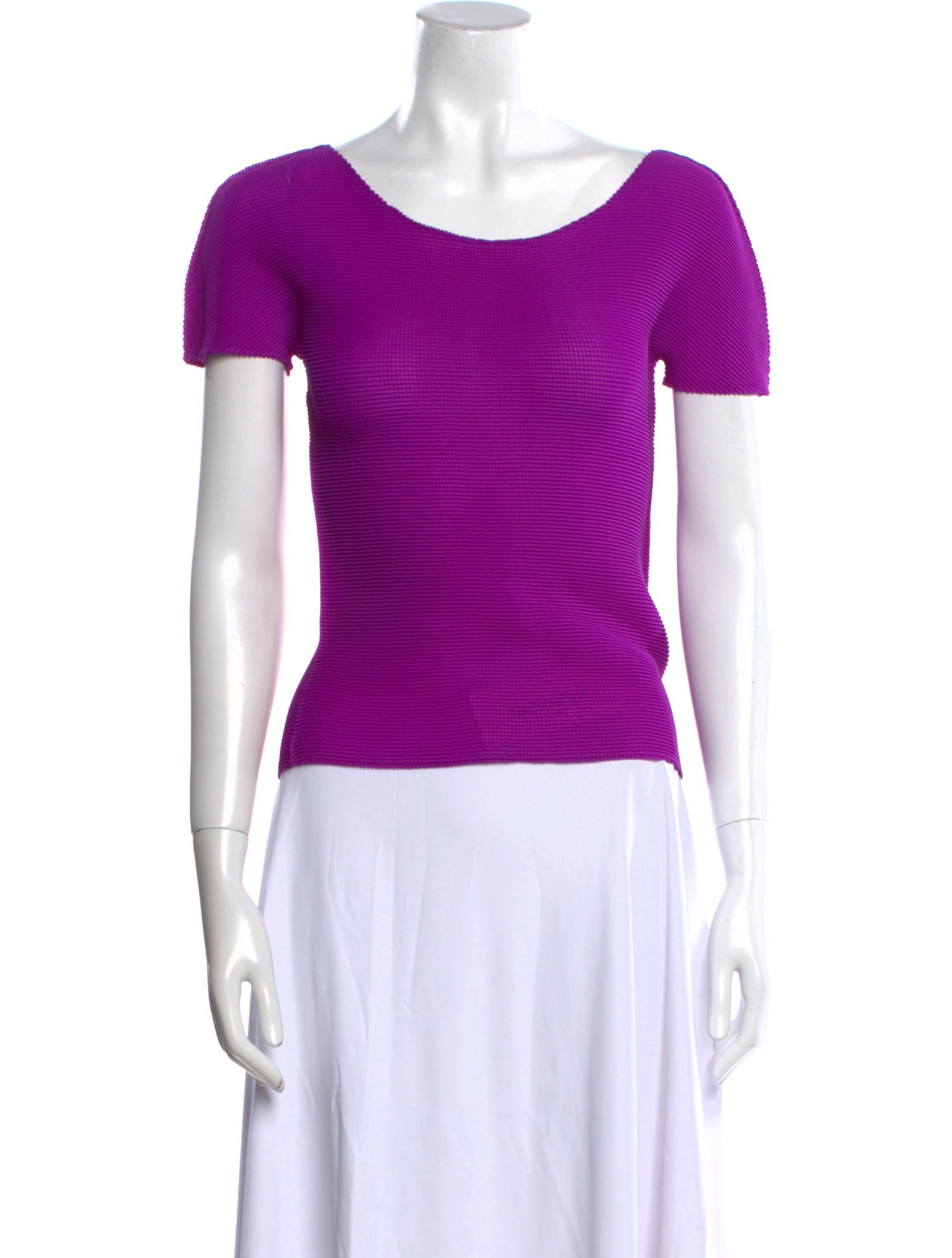 Issey Miyake Me Scoop Neck Short Sleeve T-Shirt