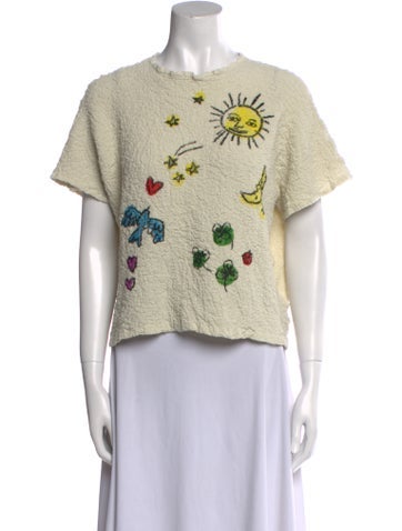 Pre-owned Issey Miyake Me Graphic Print Crew Neck Sweatshirt In Neutral