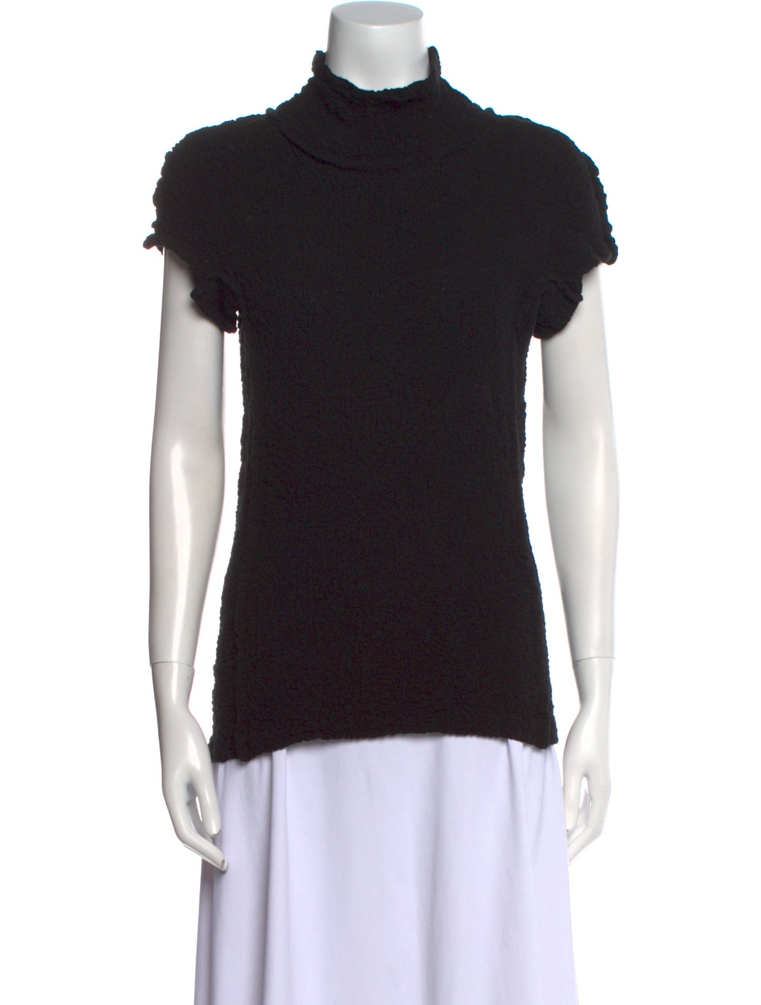 Issey Miyake Me Turtleneck Short Sleeve Top