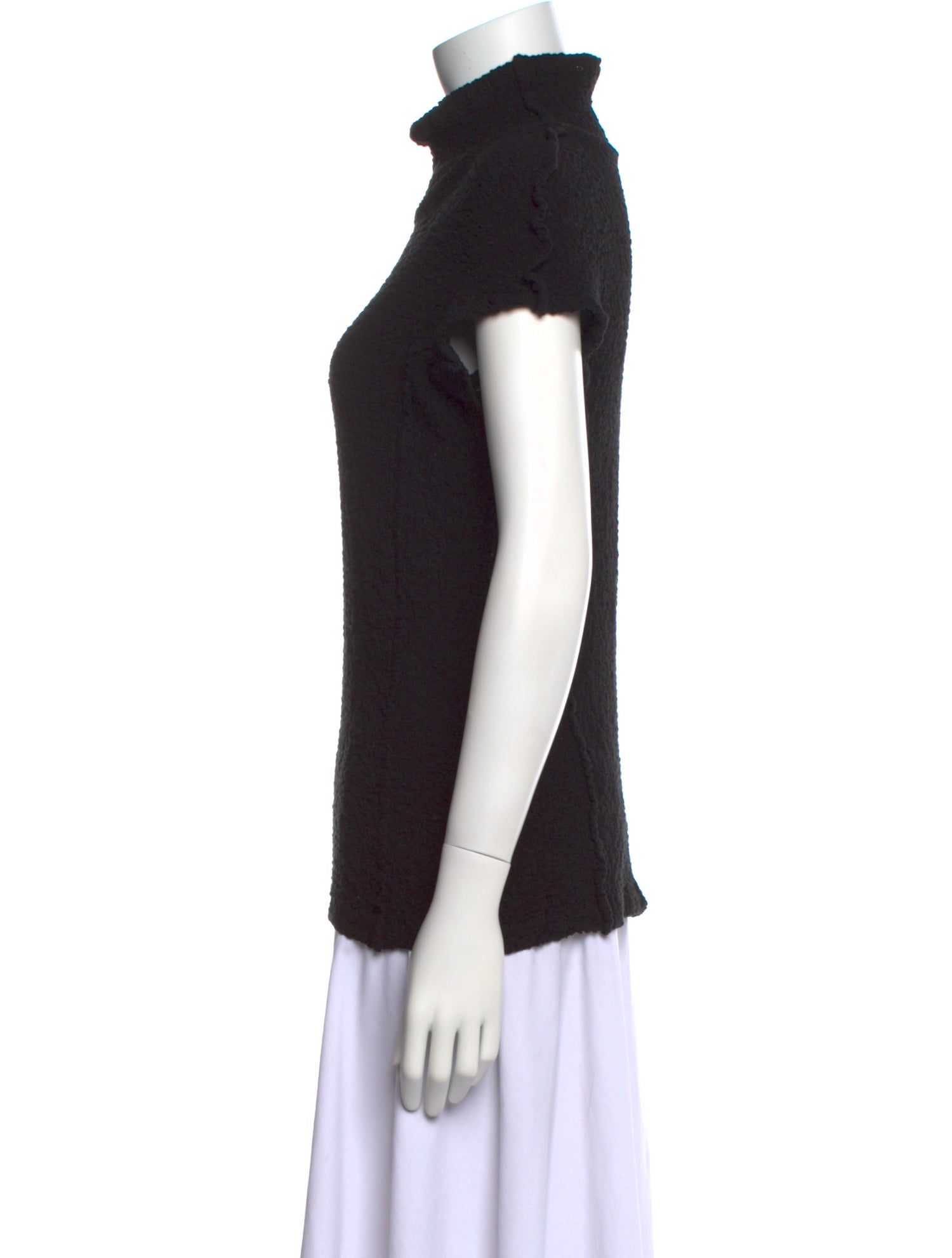 Issey Miyake Me Turtleneck Short Sleeve Top