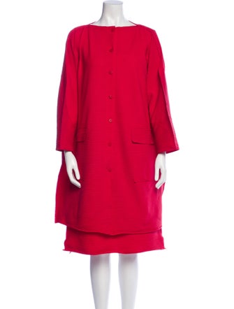 Issey Miyake Me Ruffle Embellishment Skirt Suit