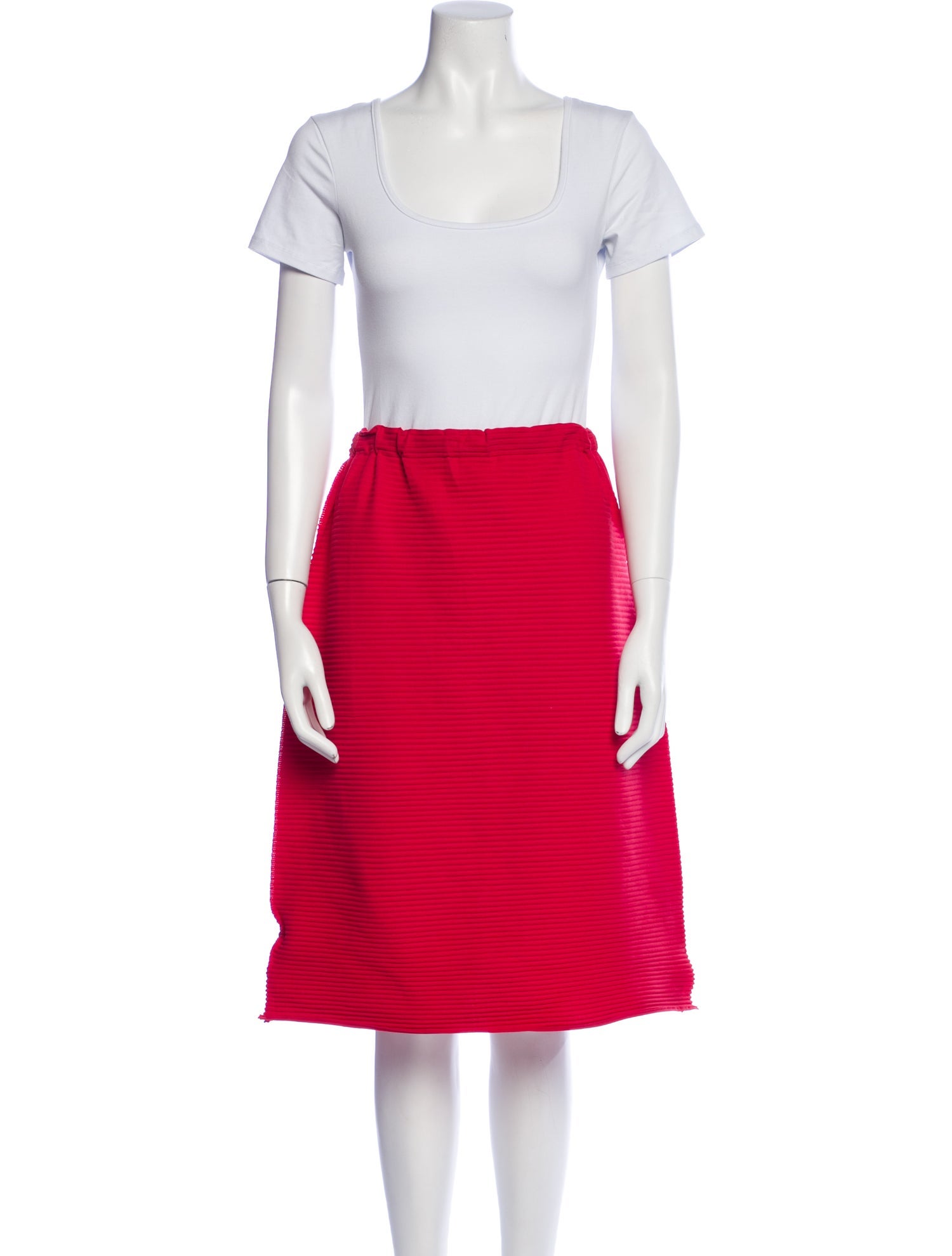 Issey Miyake Me Ruffle Embellishment Skirt Suit