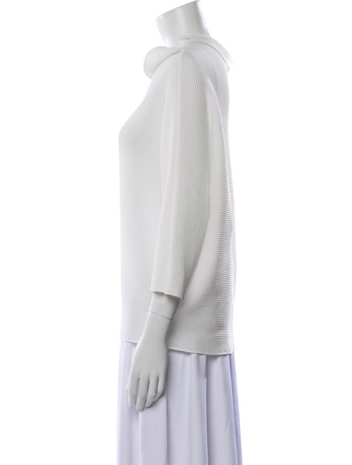 Issey Miyake Me Cowl Neck Three-Quarter Sleeve Top