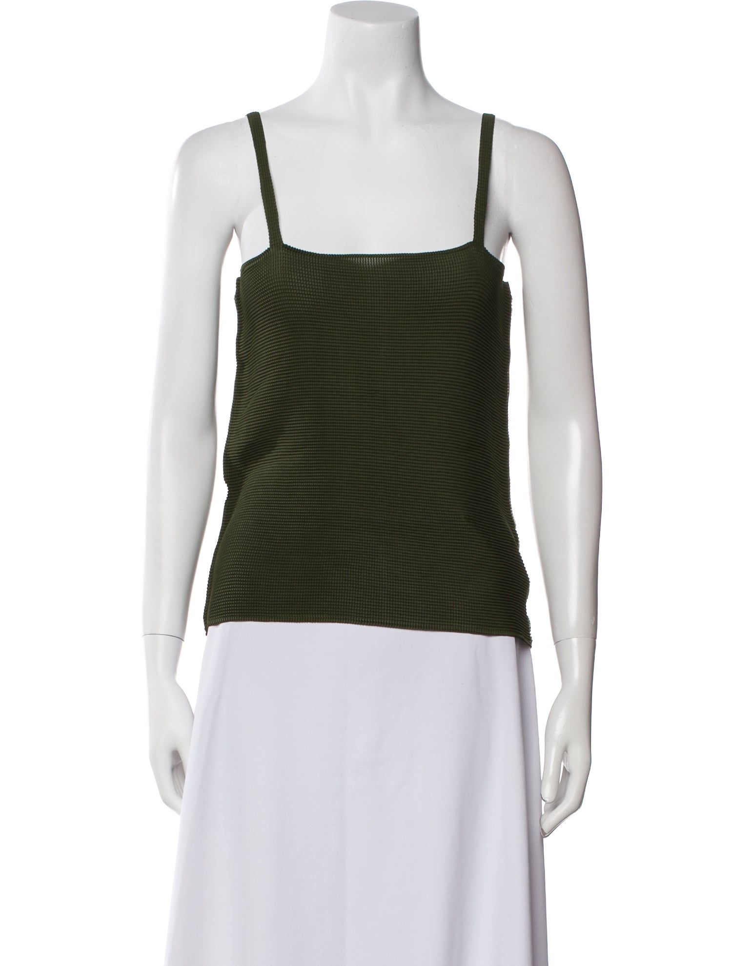 Issey Miyake Me Printed Square Neckline Top