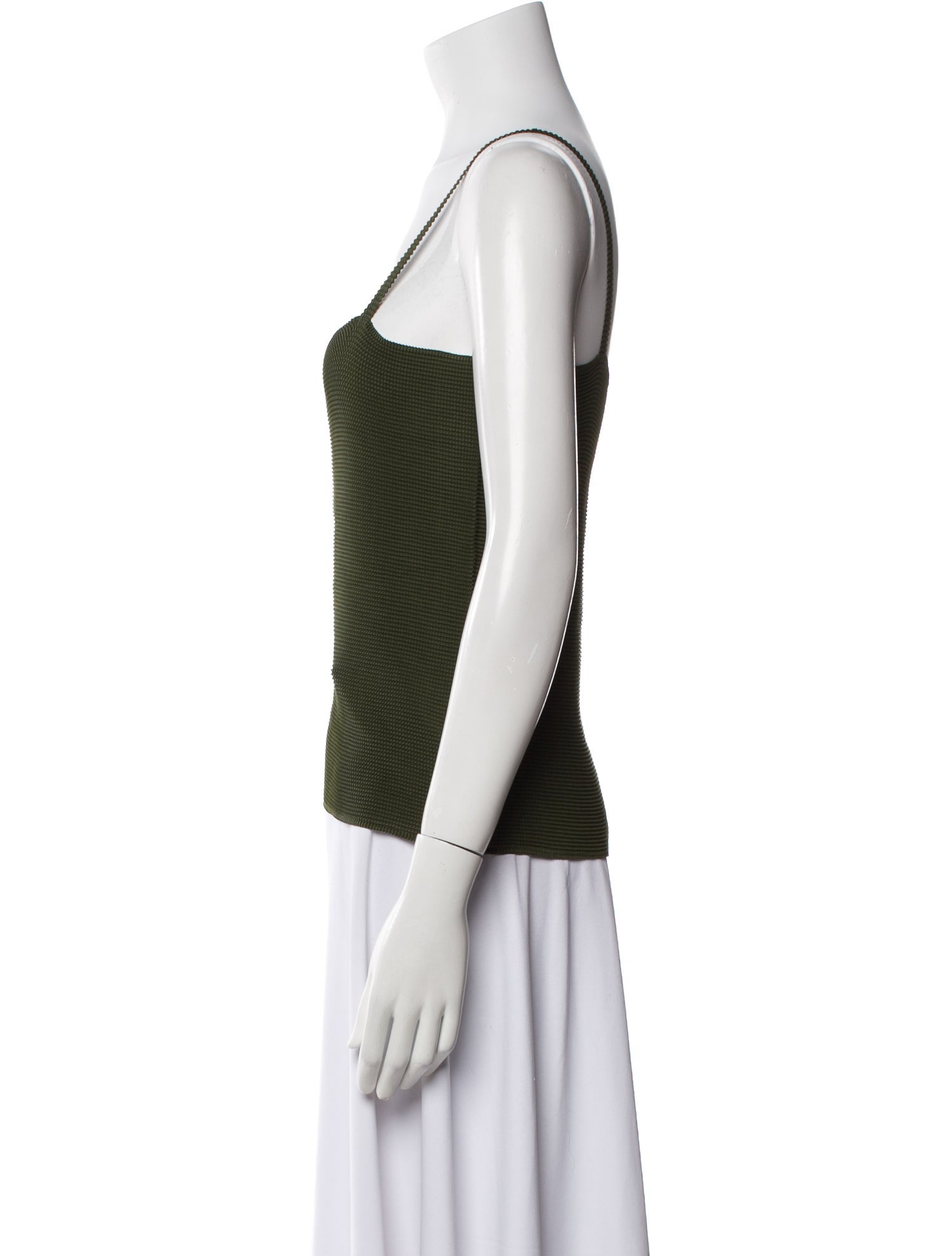 Issey Miyake Me Printed Square Neckline Top