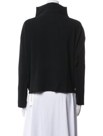 Issey Miyake Me Turtleneck Long Sleeve Button-Up Top