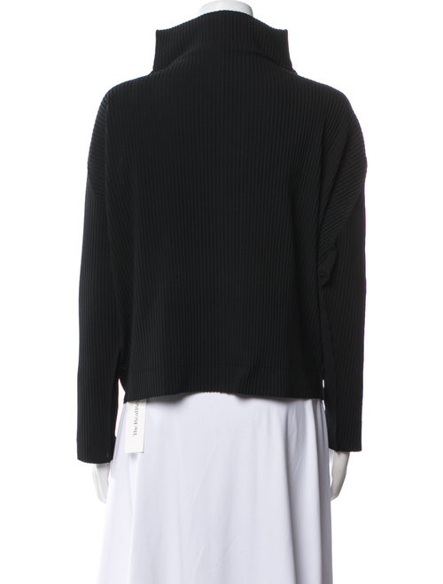 Issey Miyake Me Turtleneck Long Sleeve Button-Up Top
