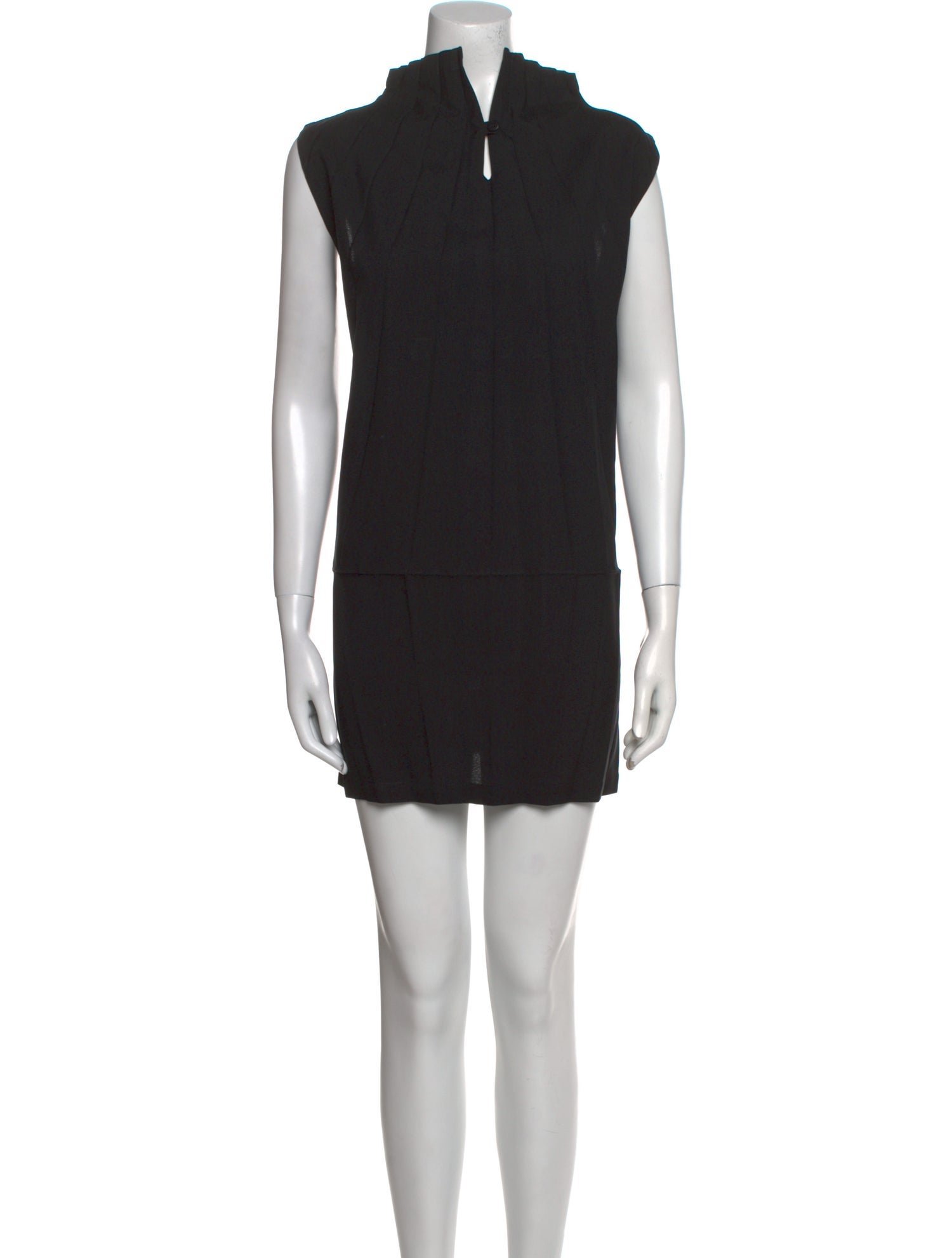Issey Miyake Me Mock Neck Mini Dress