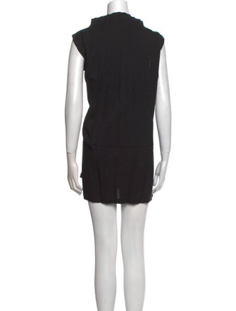 Issey Miyake Me Mock Neck Mini Dress