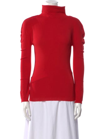 Issey Miyake Me Mock Neck Long Sleeve Top