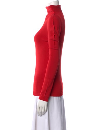 Issey Miyake Me Mock Neck Long Sleeve Top