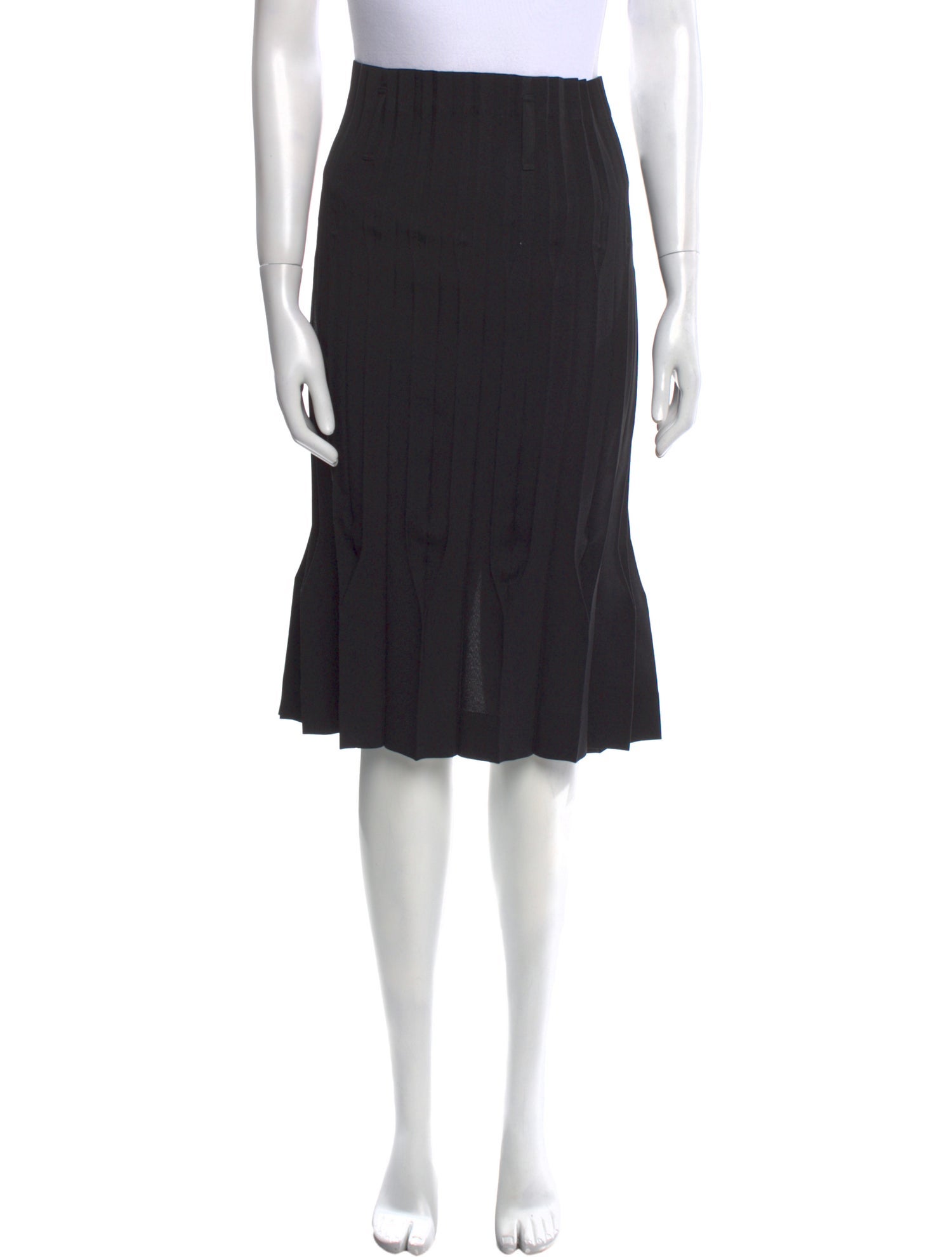 Issey Miyake Me Pleated Accents Knee-Length Skirt