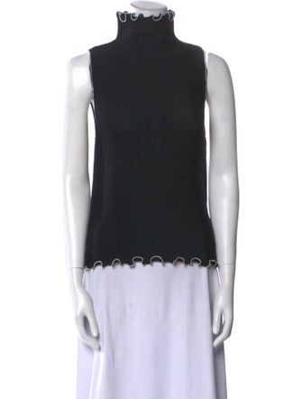 Issey Miyake Me Mock Neck Sleeveless Top