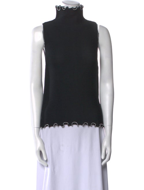 Issey Miyake Me Mock Neck Sleeveless Top
