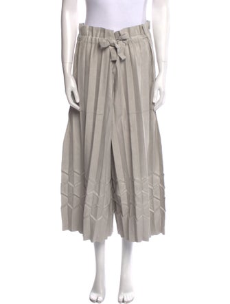 Issey Miyake Me Striped Wide Leg Pants