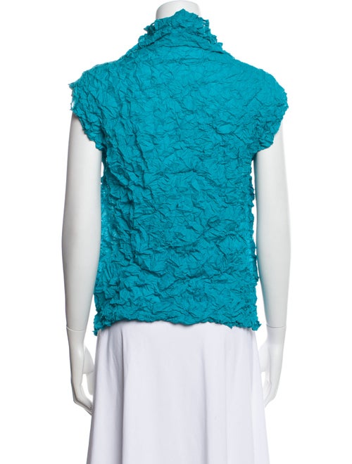 Issey Miyake Me Mock Neck Short Sleeve Top