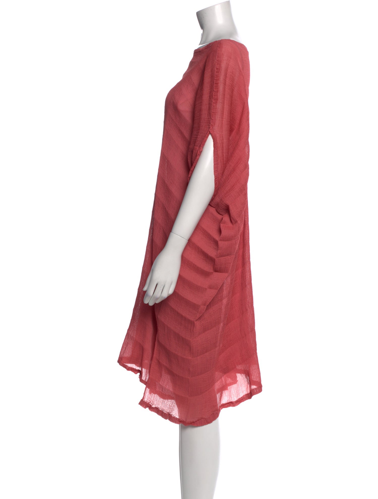 Issey Miyake Me Bateau Neckline Mini Dress