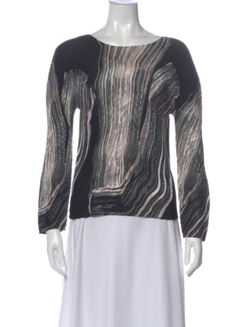 Pre-owned Issey Miyake Me Printed Crew Neck Top W/ Tags In Multi