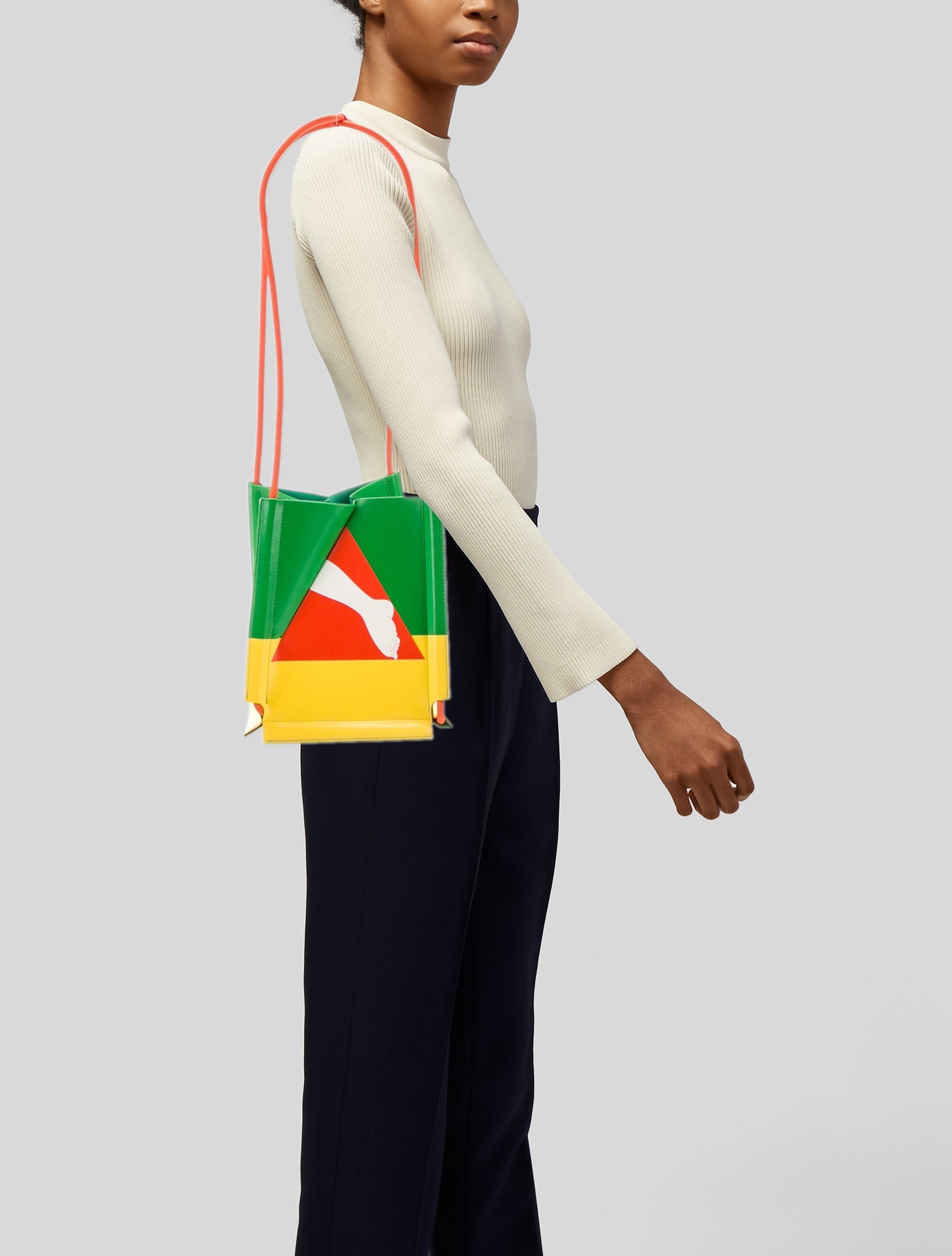 Issey Miyake x Ikko Tanaka Vegan Leather Bucket Bag w/ Tags