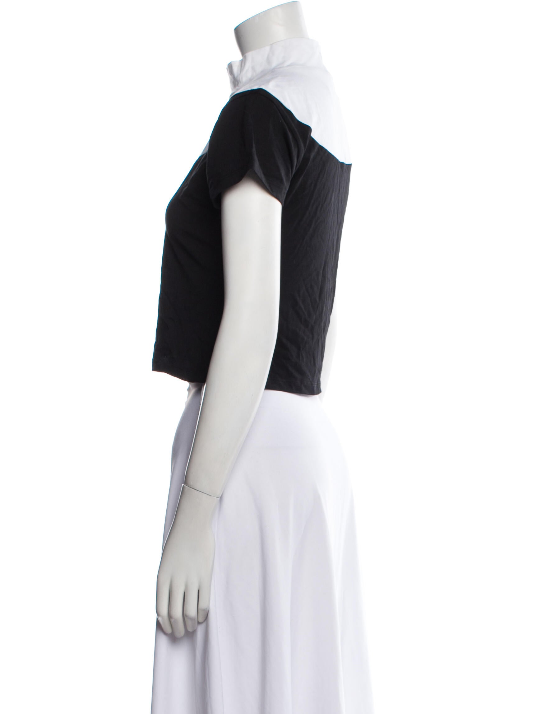 I'm Sorry by Petra Collins Graphic Print Mock Neck Crop Top