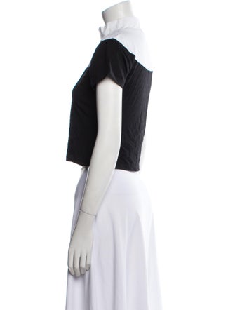 I'm Sorry by Petra Collins Graphic Print Mock Neck Crop Top