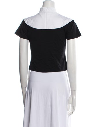 I'm Sorry by Petra Collins Graphic Print Mock Neck Crop Top