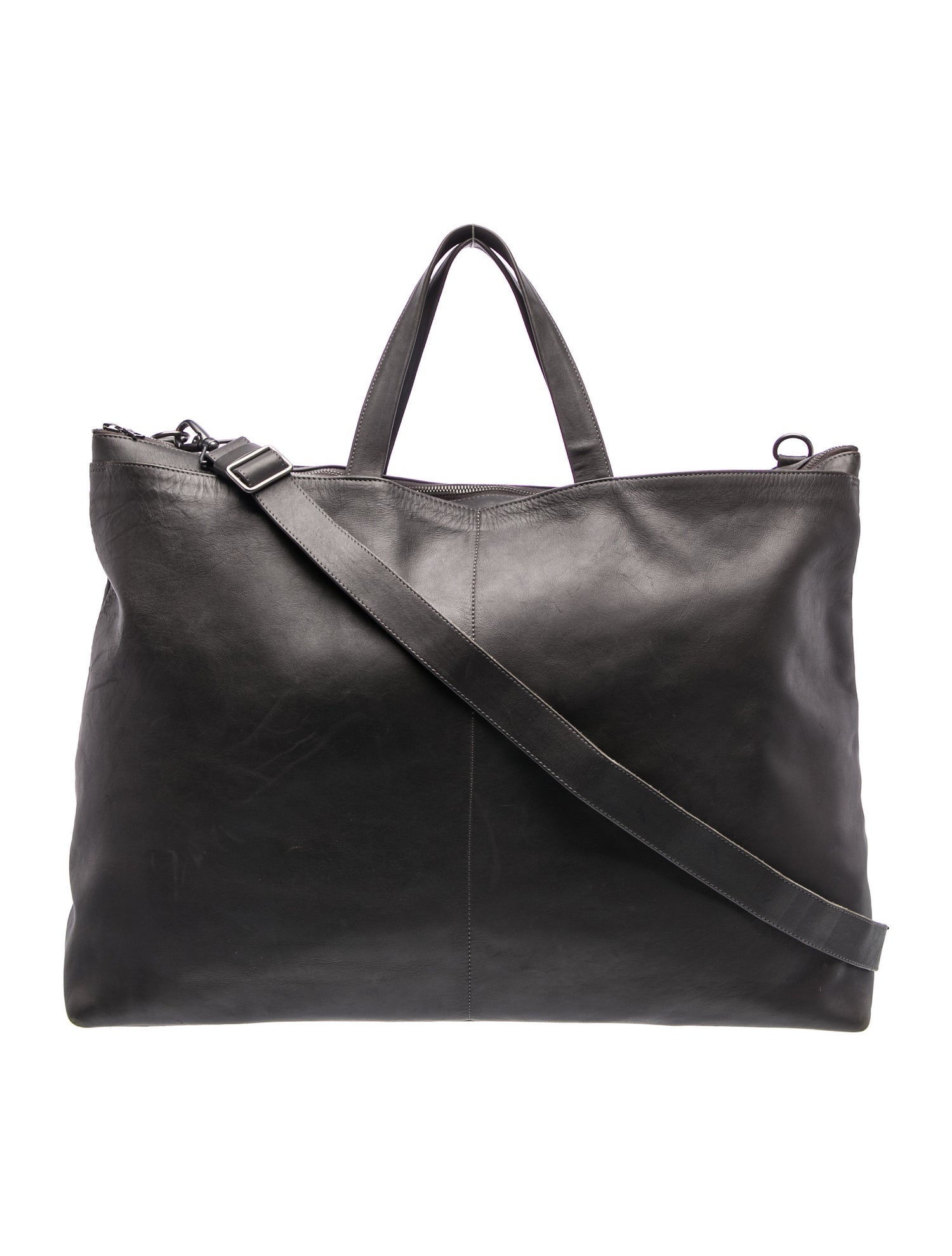 Isaac Reina Leather Weekender Bag