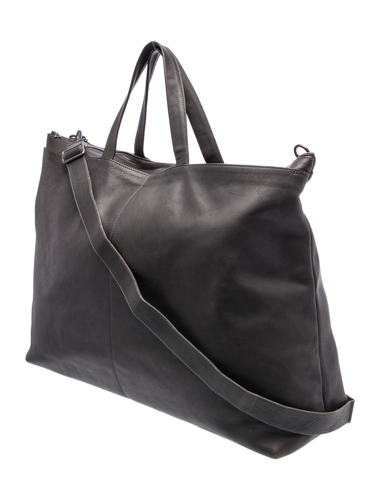 Isaac Reina Leather Weekender Bag