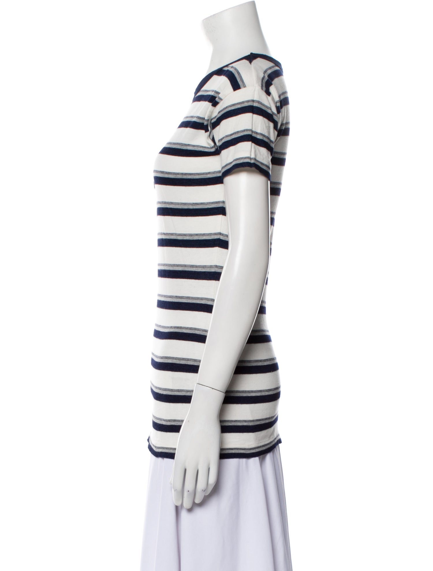 Issey Sport Striped Scoop Neck T-Shirt