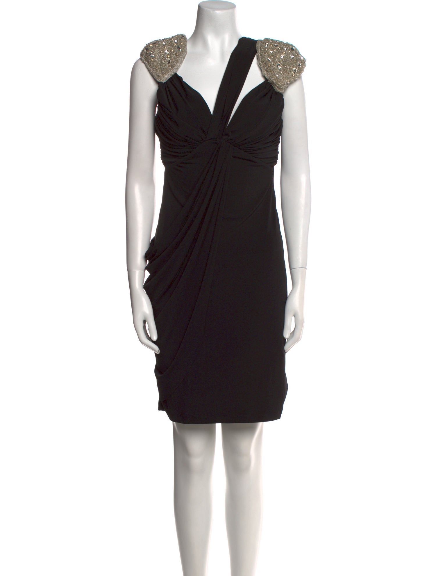 Issue New York V-Neck Knee-Length Dress