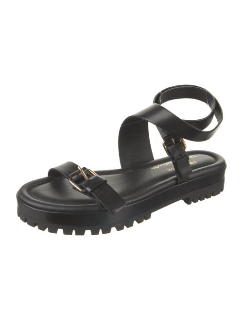 Irina Shayk x Tamara Mellon Leather Slingback Sandals