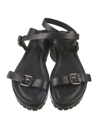 Irina Shayk x Tamara Mellon Leather Slingback Sandals