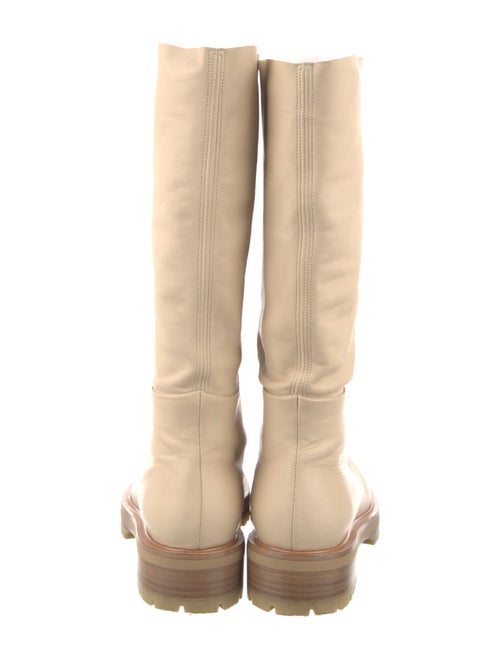 Irina Shayk x Tamara Mellon Leather Colorblock Pattern Rain Boots