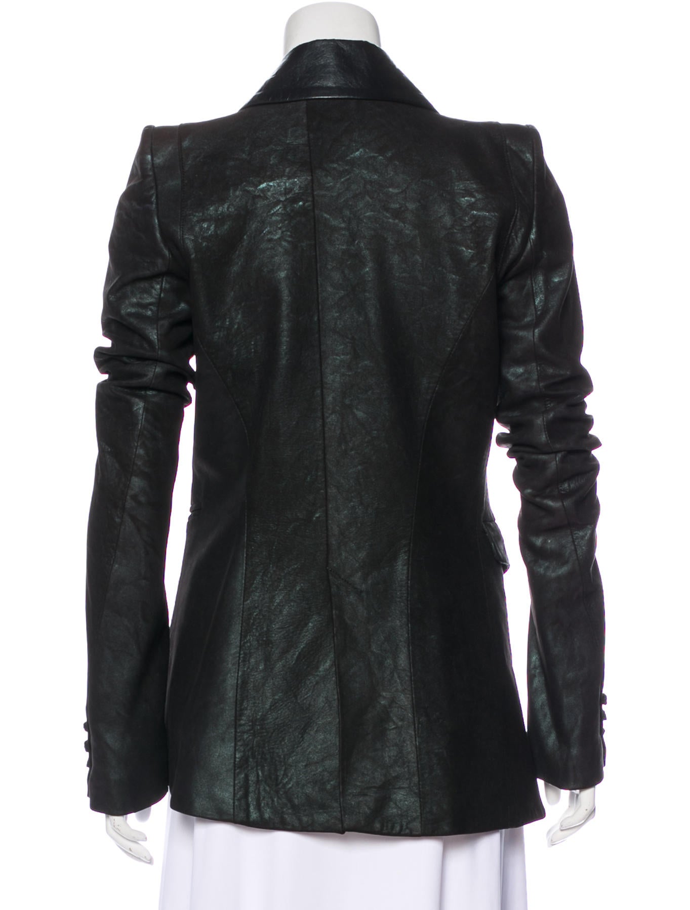 If Six Was Nine Metallic Leather Blazer w/ Tags - Black Jackets
